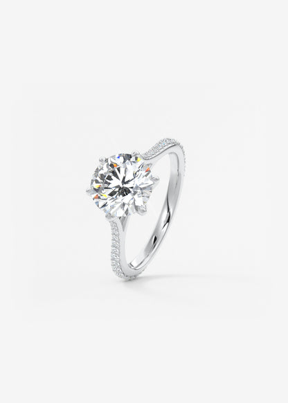 Oval Solitaire With Raised Basket Gallery Lab Grown Diamond Engagement Ring