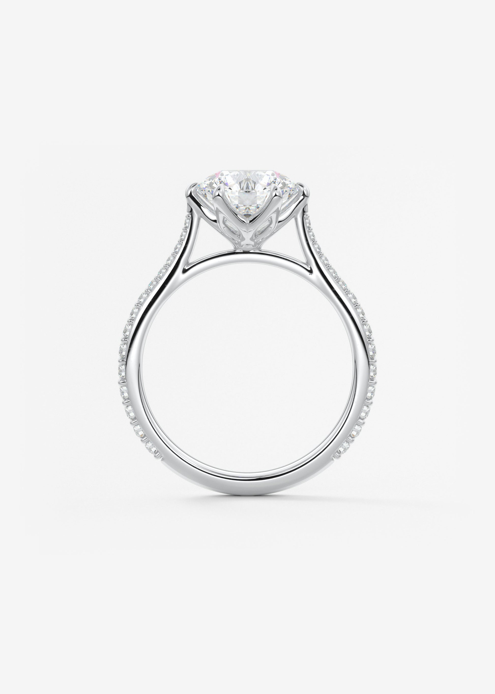 Oval Solitaire With Raised Basket Gallery Lab Grown Diamond Engagement Ring