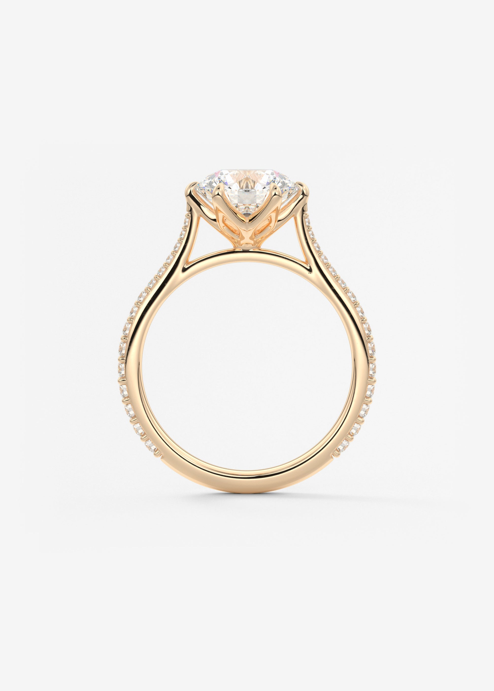 Oval Solitaire With Raised Basket Gallery Lab Grown Diamond Engagement Ring