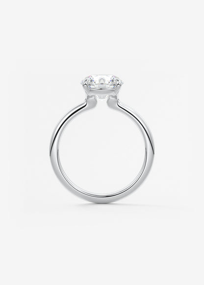Oval Solitaire With Raised Basket Gallery Lab Grown Diamond Engagement Ring
