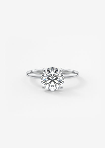 Oval Solitaire With Raised Basket Gallery Lab Grown Diamond Engagement Ring