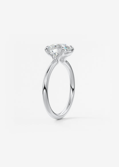 Oval Solitaire With Raised Basket Gallery Lab Grown Diamond Engagement Ring