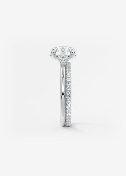 Oval Solitaire With Raised Basket Gallery Lab Grown Diamond Engagement Ring