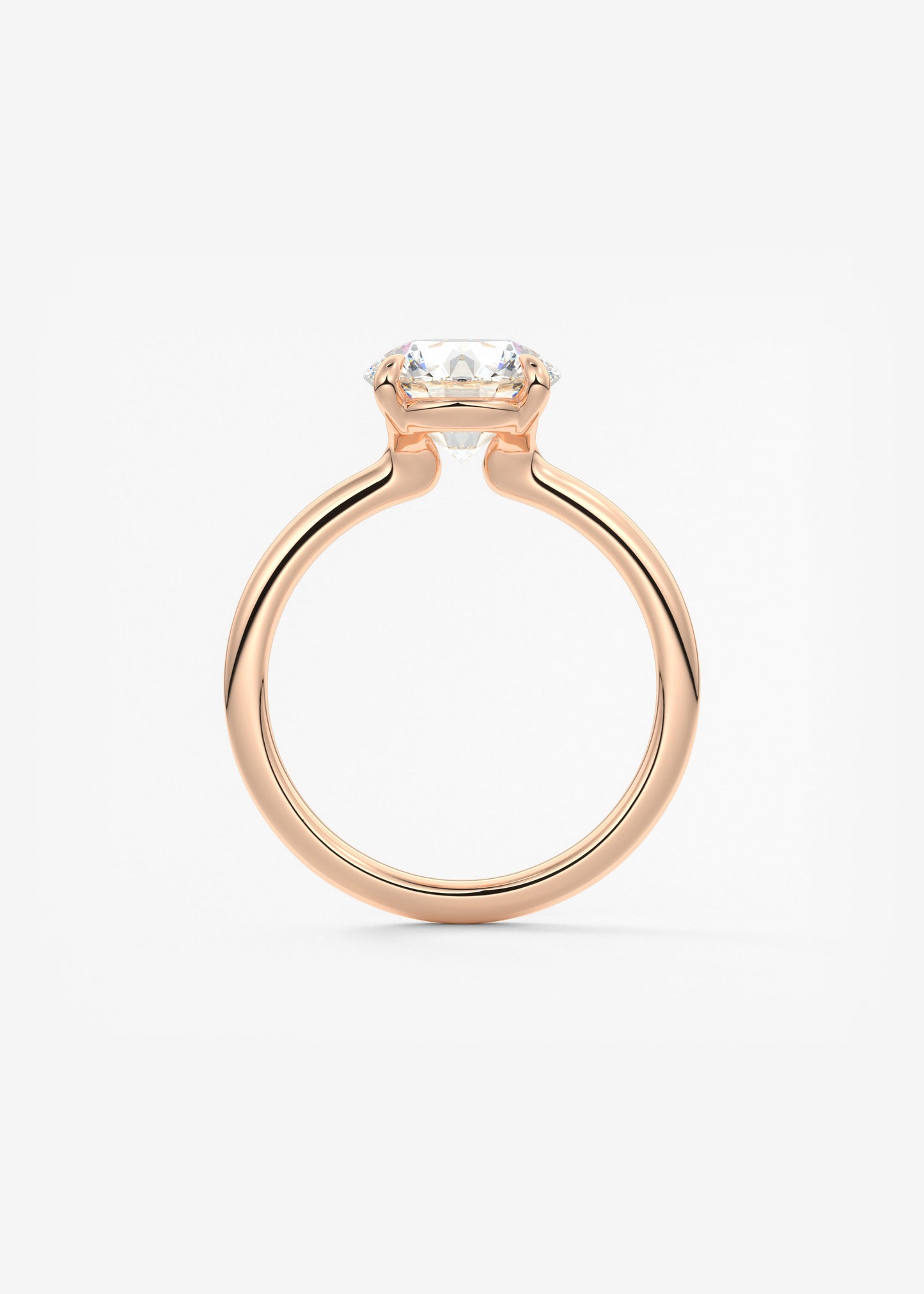 Oval Solitaire With Raised Basket Gallery Lab Grown Diamond Engagement Ring