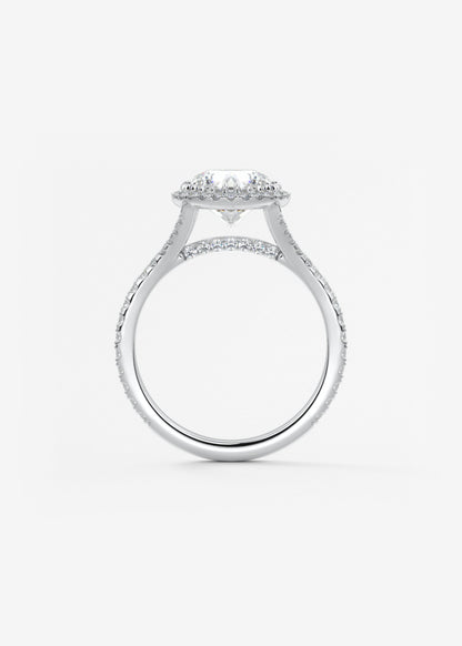 Oval Solitaire With Raised Basket Gallery Lab Grown Diamond Engagement Ring