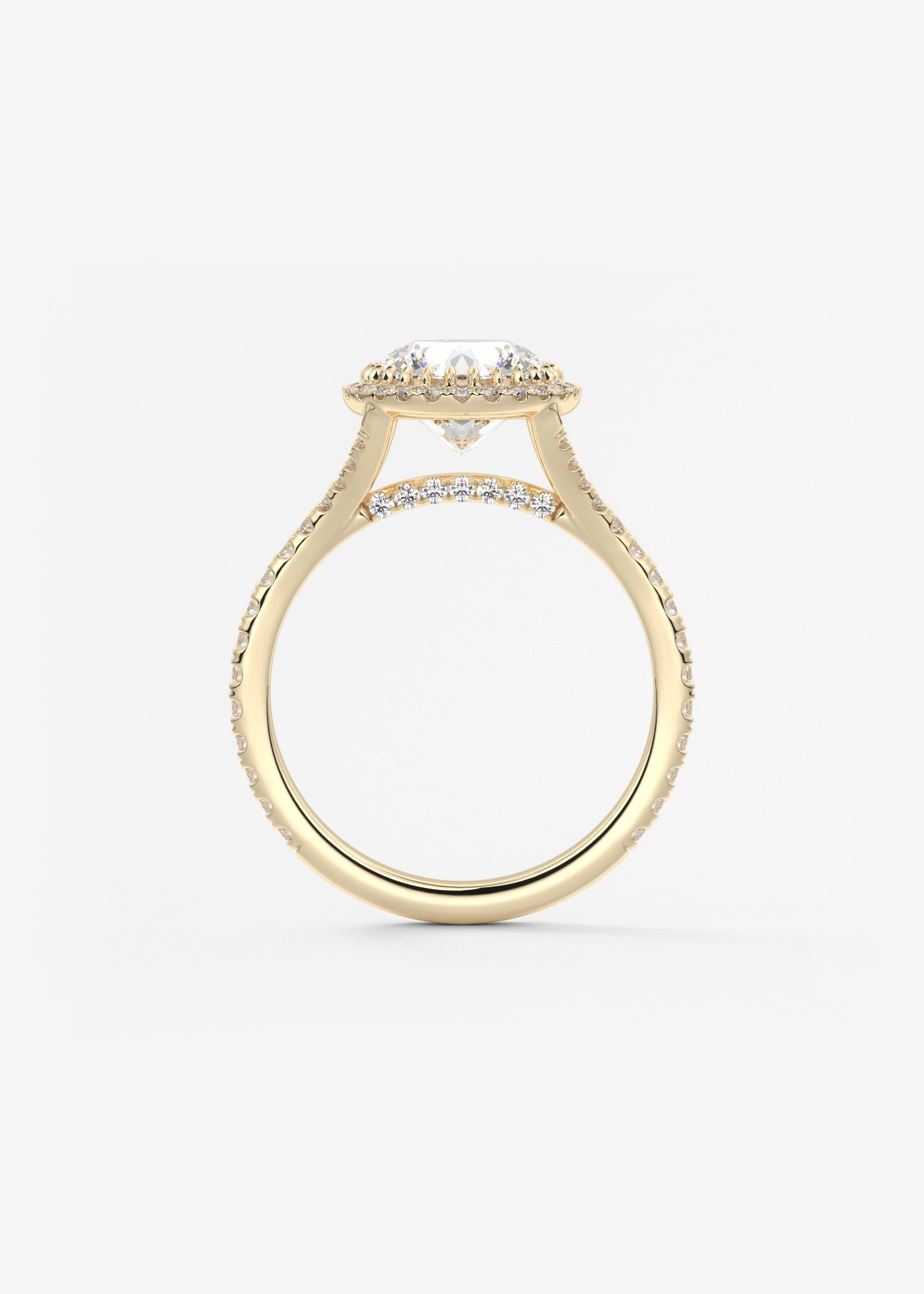 Oval Solitaire With Raised Basket Gallery Lab Grown Diamond Engagement Ring