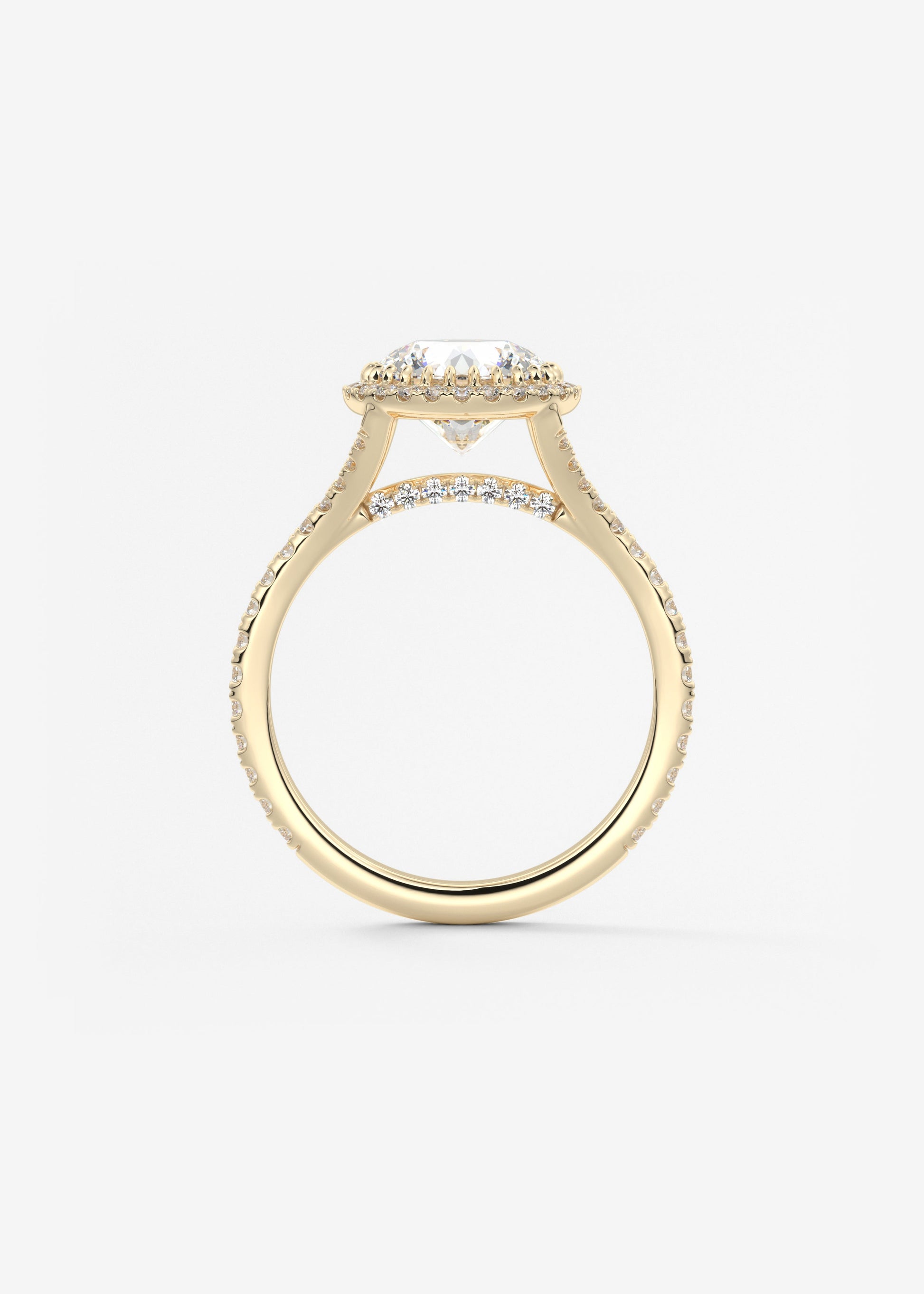 Oval Solitaire With Raised Basket Gallery Lab Grown Diamond Engagement Ring