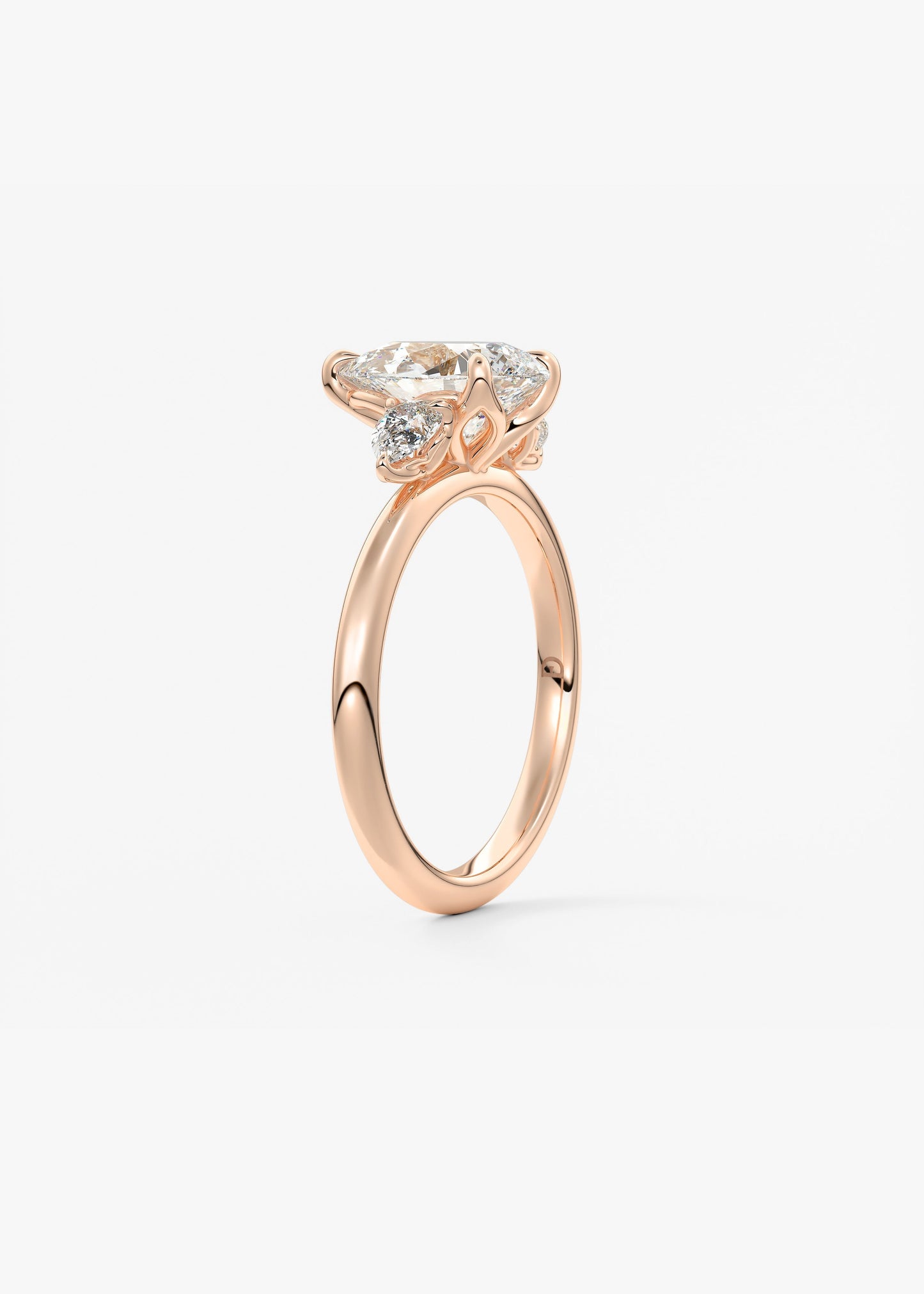 Oval Solitaire With Raised Basket Gallery Lab Grown Diamond Engagement Ring