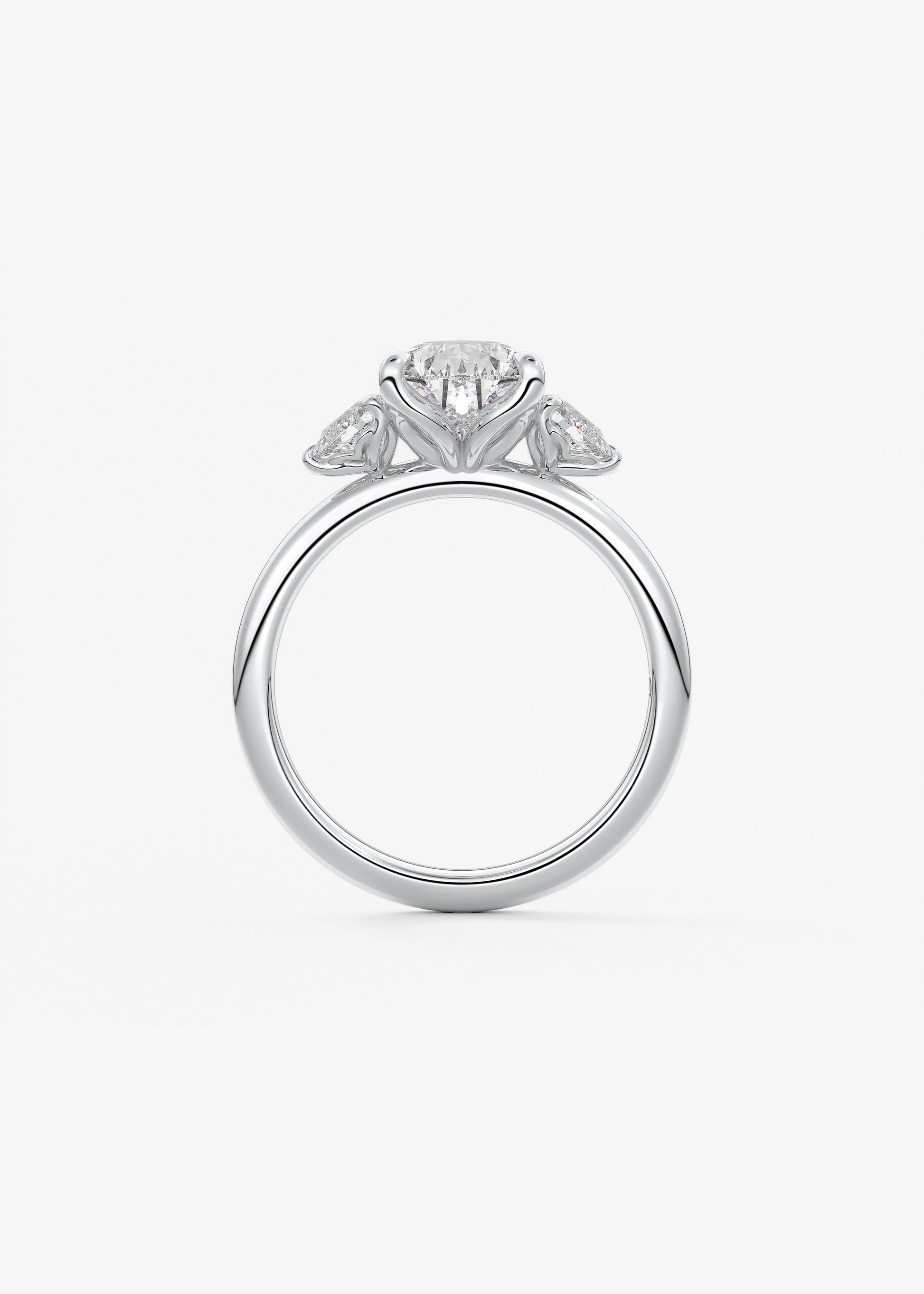 Oval Solitaire With Raised Basket Gallery Lab Grown Diamond Engagement Ring