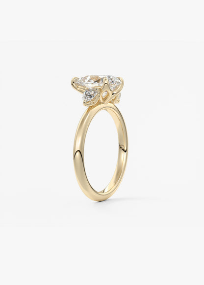Oval Solitaire With Raised Basket Gallery Lab Grown Diamond Engagement Ring