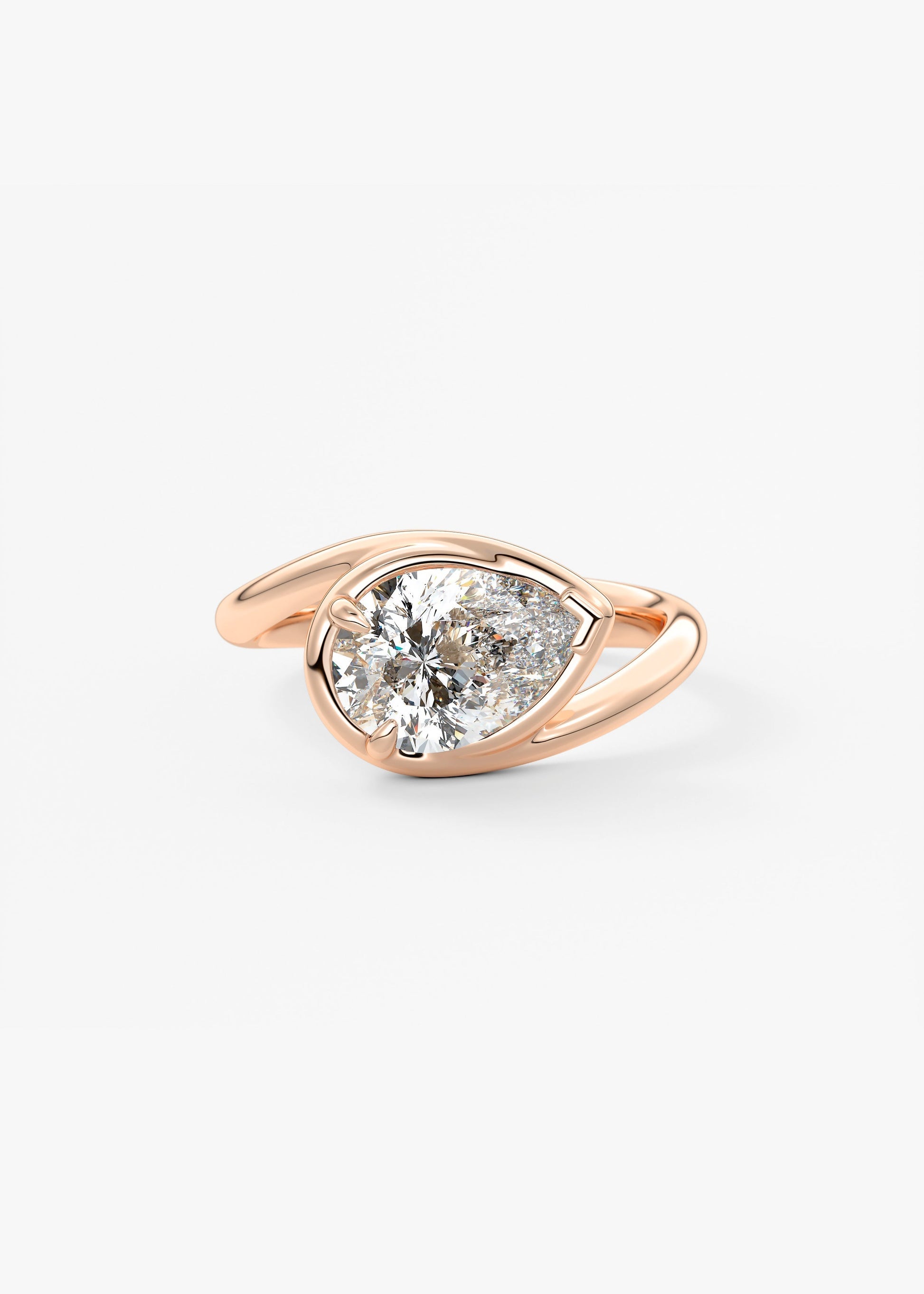 Oval Solitaire With Raised Basket Gallery Lab Grown Diamond Engagement Ring