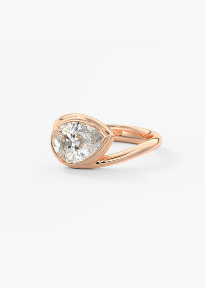 Oval Solitaire With Raised Basket Gallery Lab Grown Diamond Engagement Ring