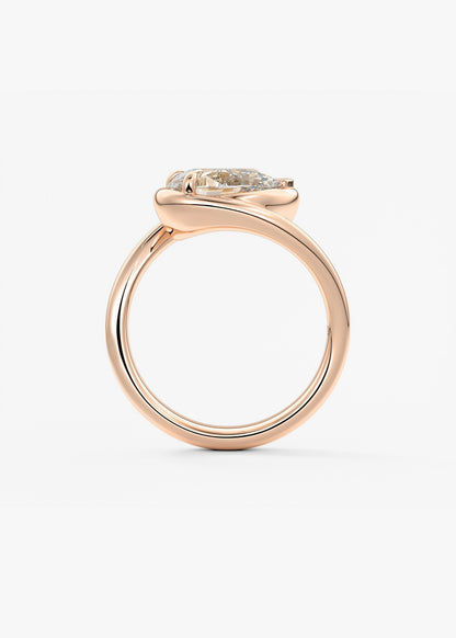 Oval Solitaire With Raised Basket Gallery Lab Grown Diamond Engagement Ring