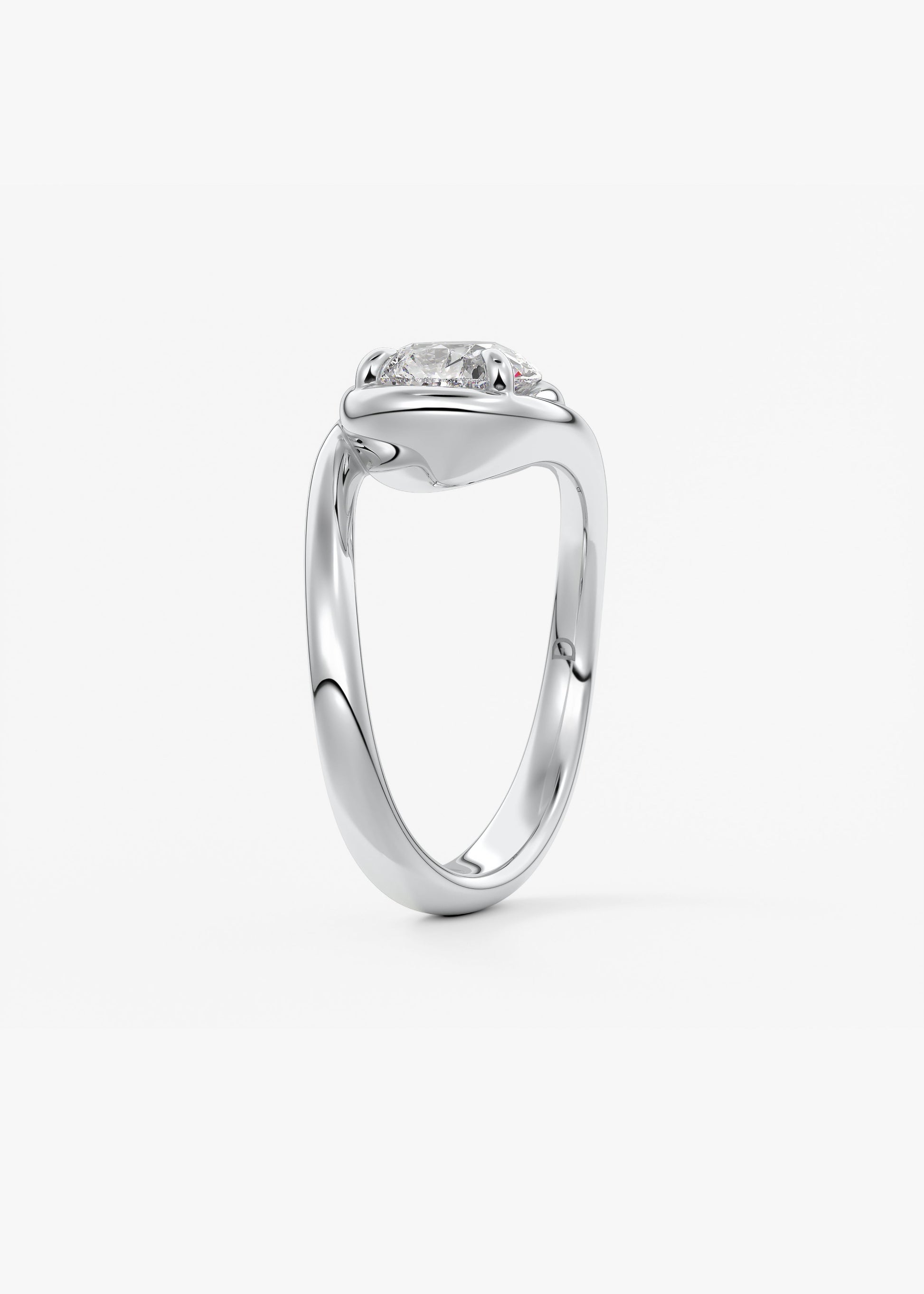 Oval Solitaire With Raised Basket Gallery Lab Grown Diamond Engagement Ring