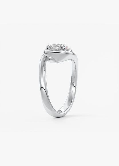 Oval Solitaire With Raised Basket Gallery Lab Grown Diamond Engagement Ring