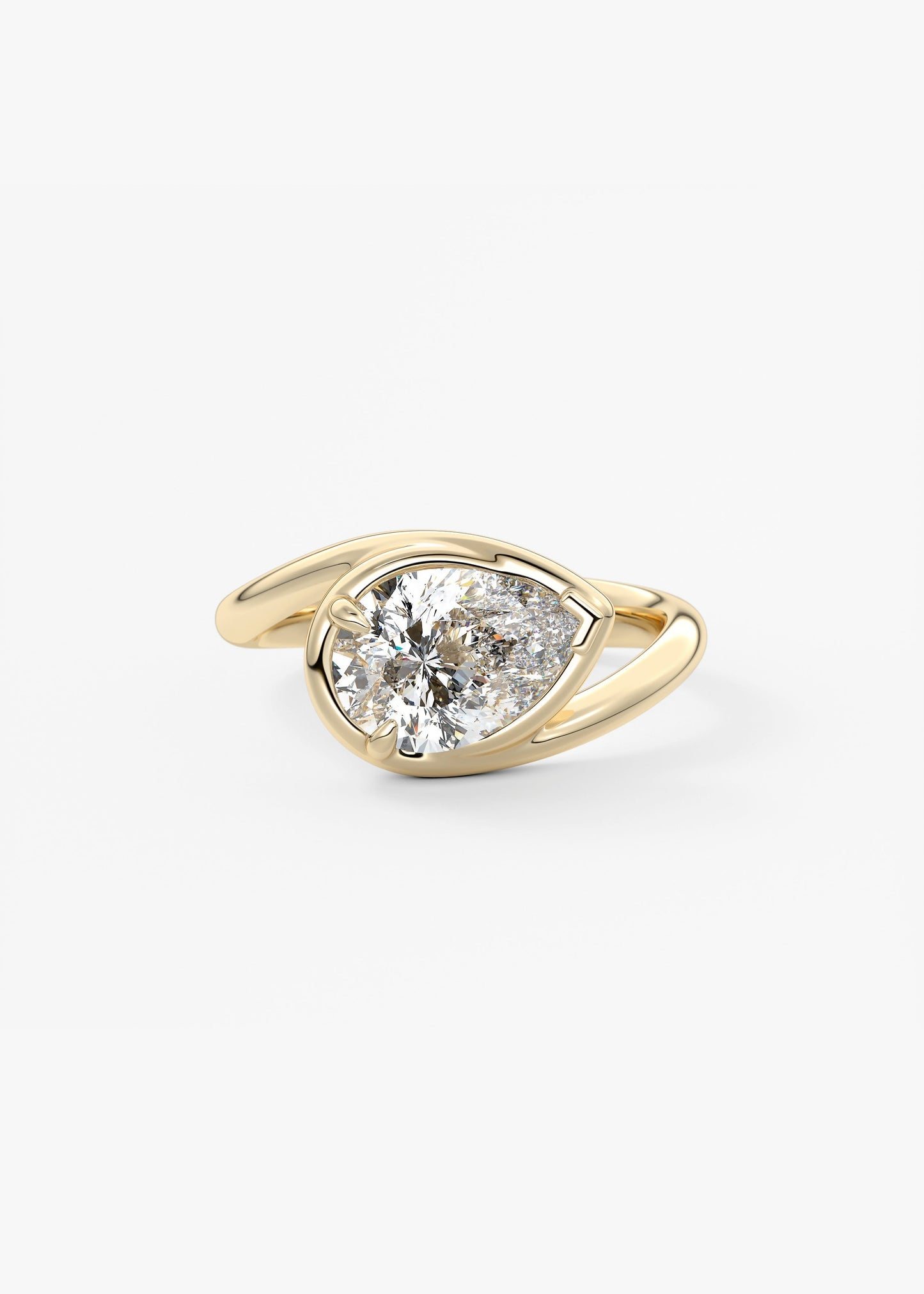 Oval Solitaire With Raised Basket Gallery Lab Grown Diamond Engagement Ring
