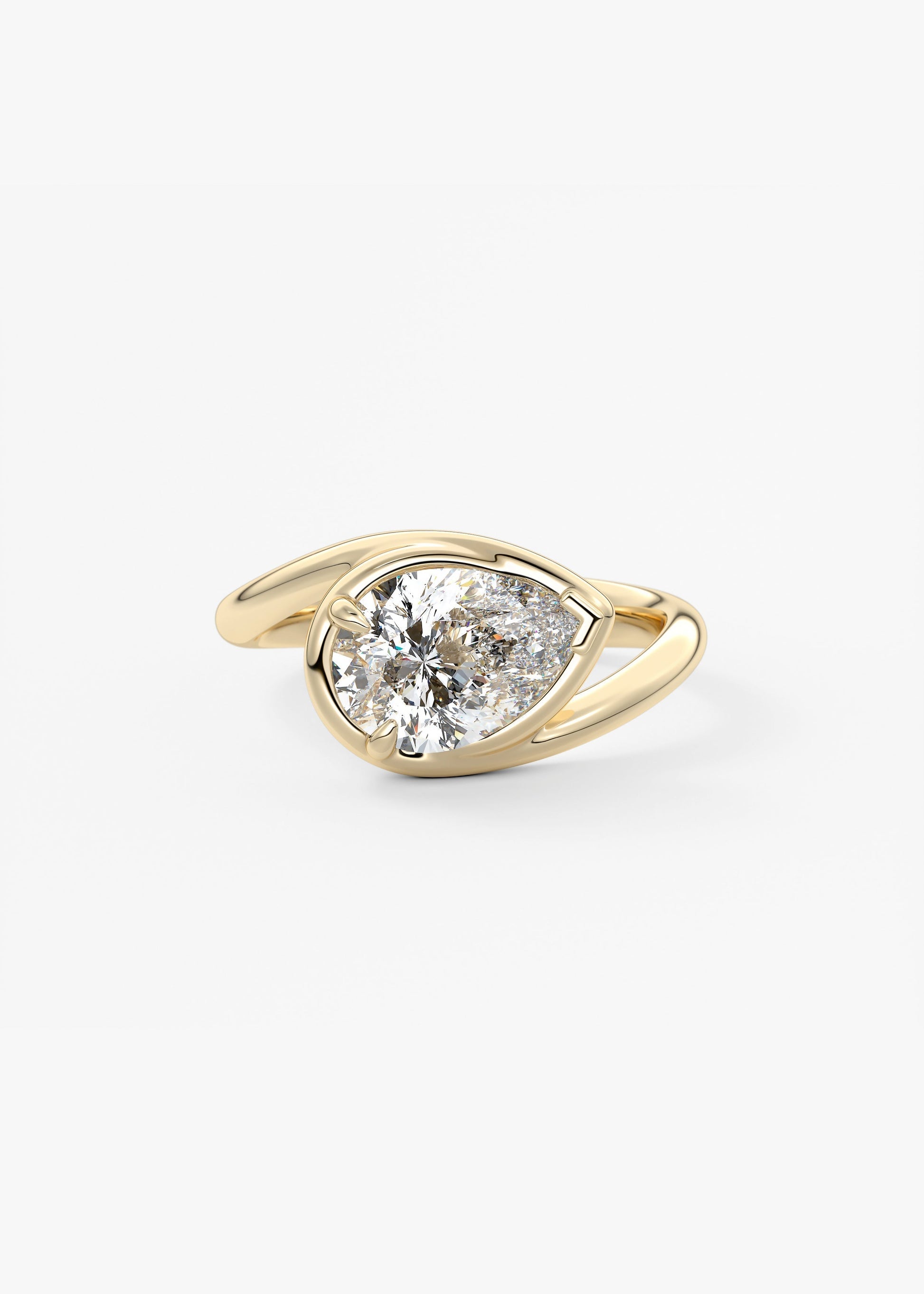 Oval Solitaire With Raised Basket Gallery Lab Grown Diamond Engagement Ring