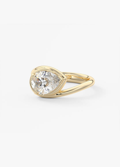 Oval Solitaire With Raised Basket Gallery Lab Grown Diamond Engagement Ring