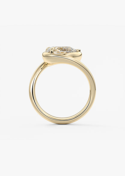 Oval Solitaire With Raised Basket Gallery Lab Grown Diamond Engagement Ring