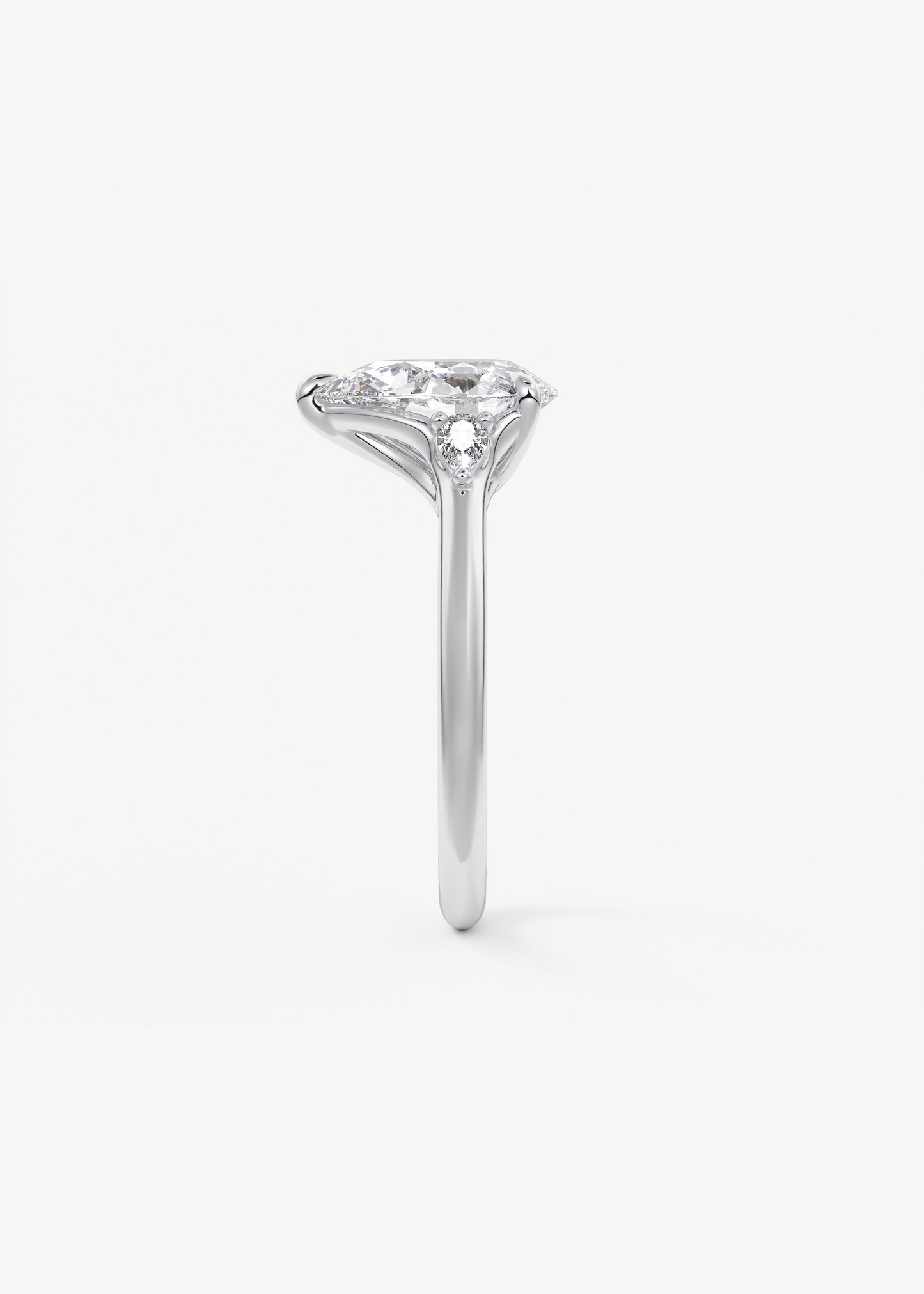 Oval Solitaire With Raised Basket Gallery Lab Grown Diamond Engagement Ring