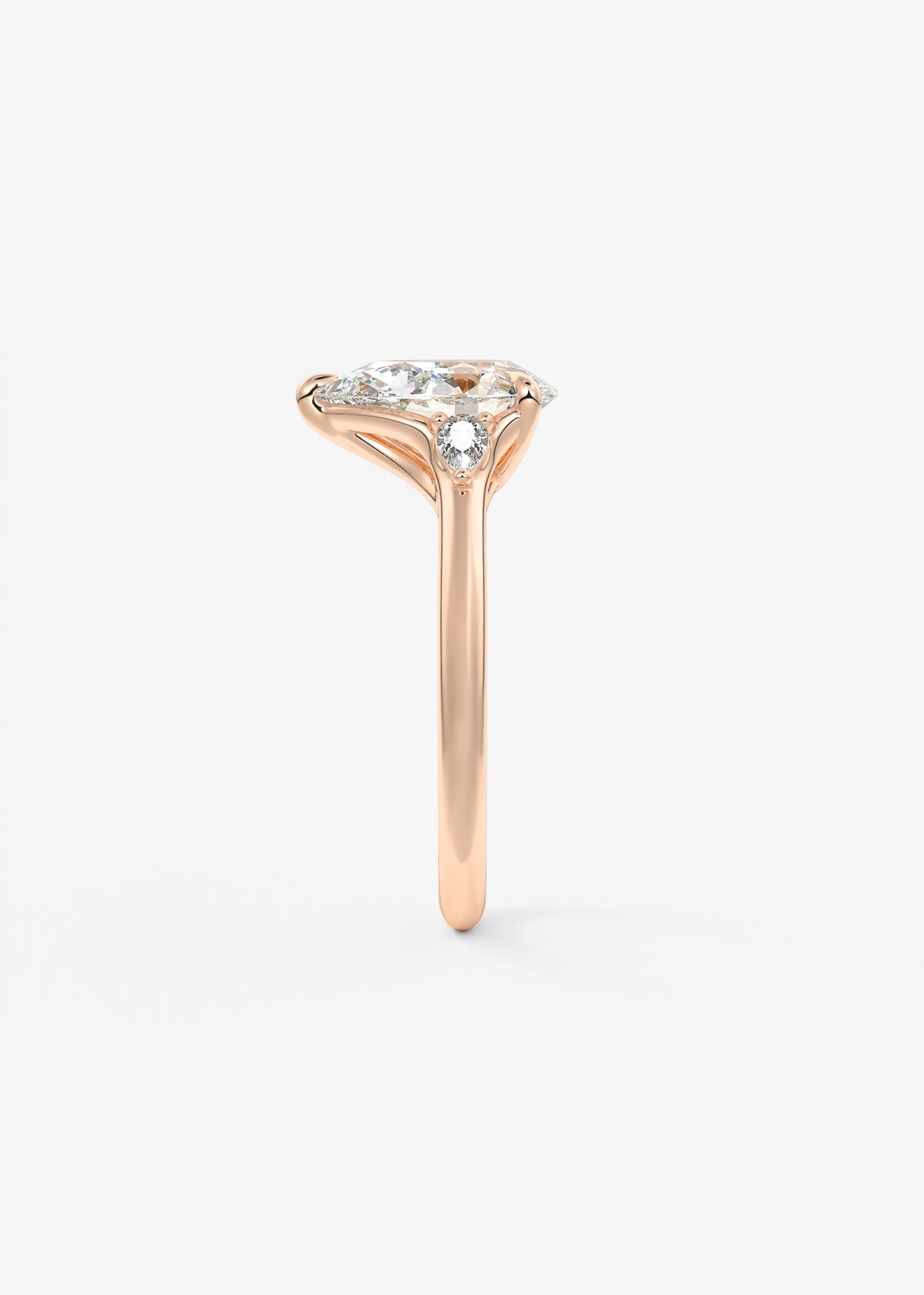 Oval Solitaire With Raised Basket Gallery Lab Grown Diamond Engagement Ring