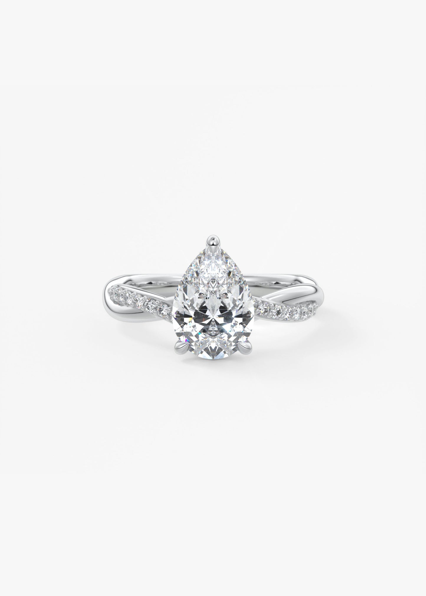 Oval Solitaire With Raised Basket Gallery Lab Grown Diamond Engagement Ring