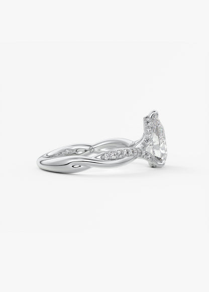 Oval Solitaire With Raised Basket Gallery Lab Grown Diamond Engagement Ring