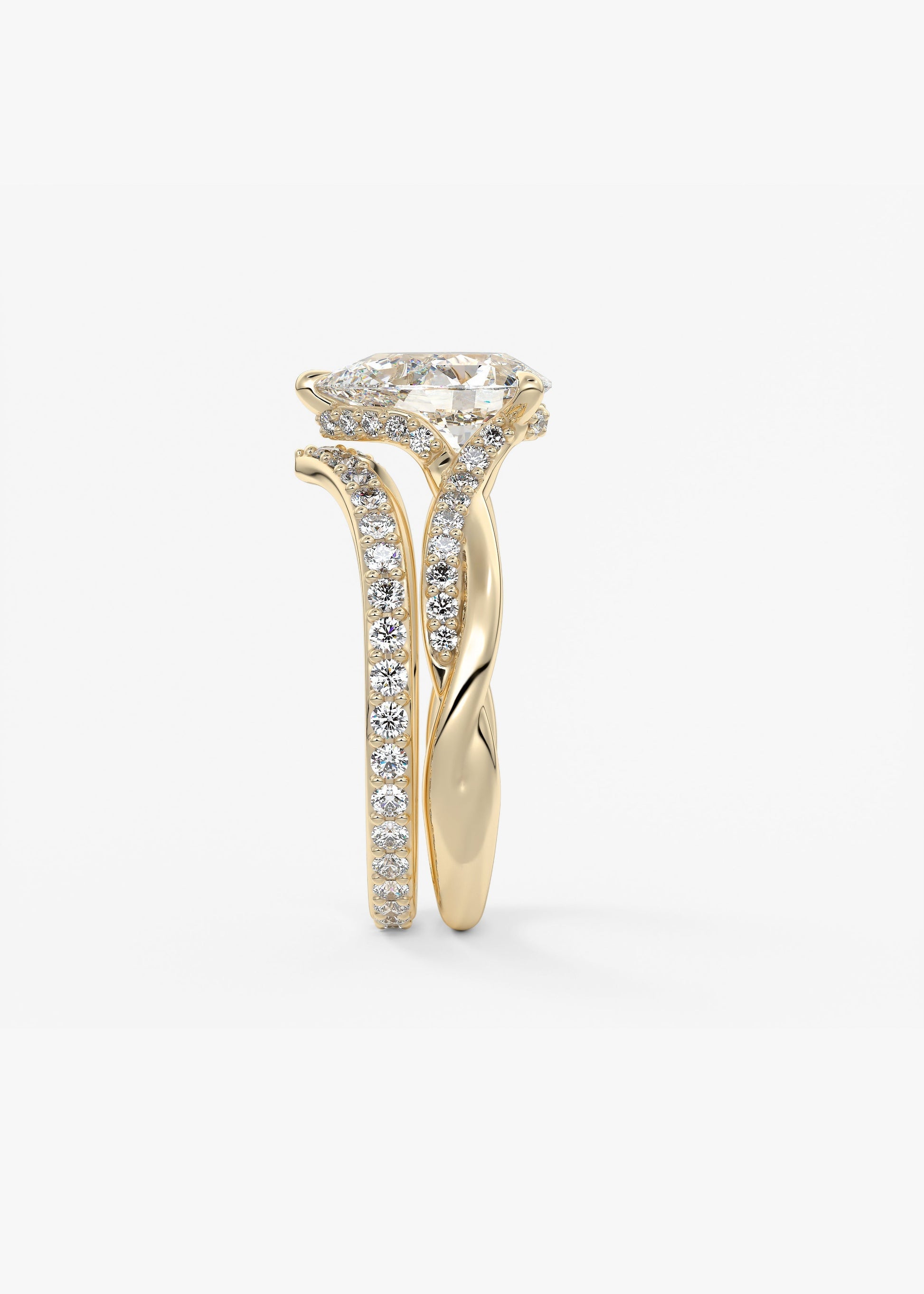 Oval Solitaire With Raised Basket Gallery Lab Grown Diamond Engagement Ring