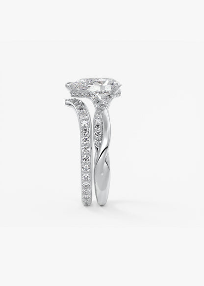 Oval Solitaire With Raised Basket Gallery Lab Grown Diamond Engagement Ring