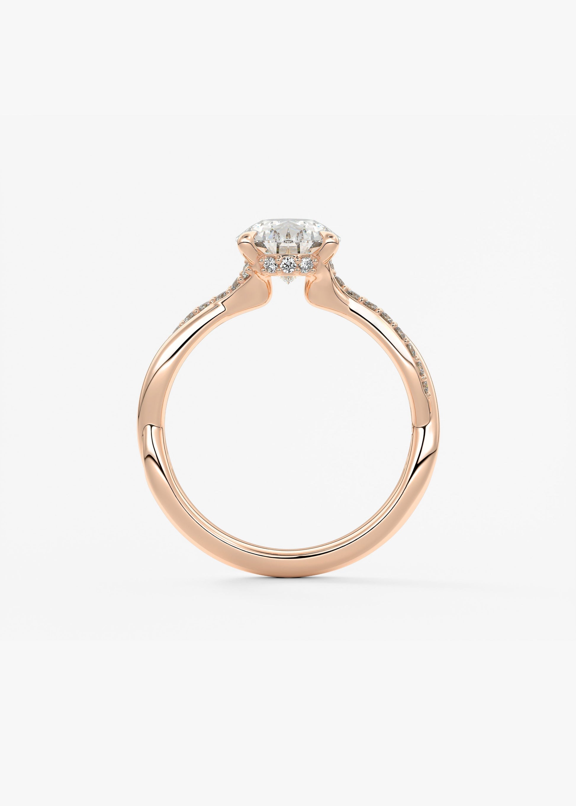 Oval Solitaire With Raised Basket Gallery Lab Grown Diamond Engagement Ring