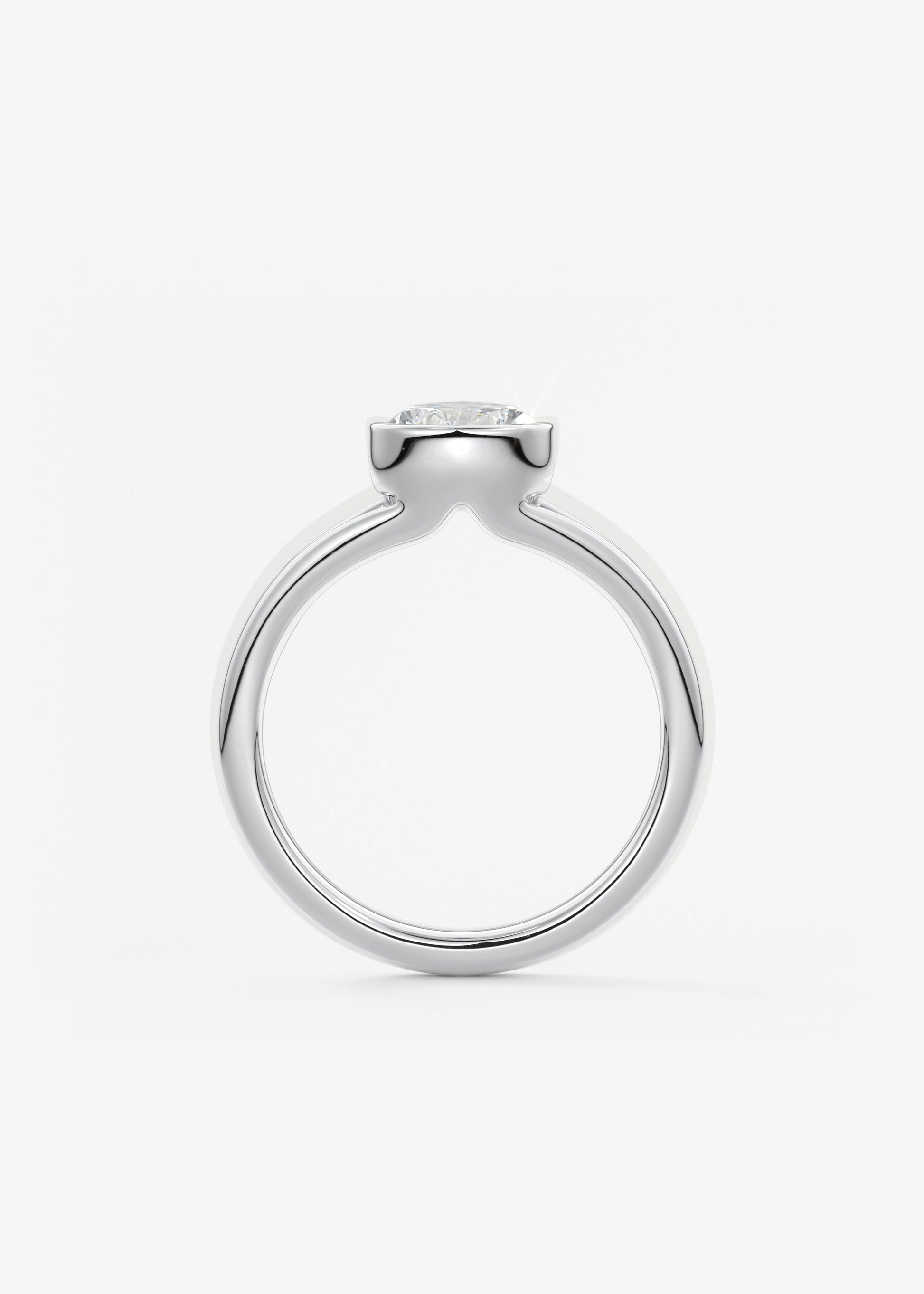 Oval Solitaire With Raised Basket Gallery Lab Grown Diamond Engagement Ring