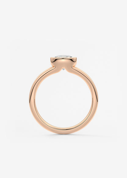 Oval Solitaire With Raised Basket Gallery Lab Grown Diamond Engagement Ring