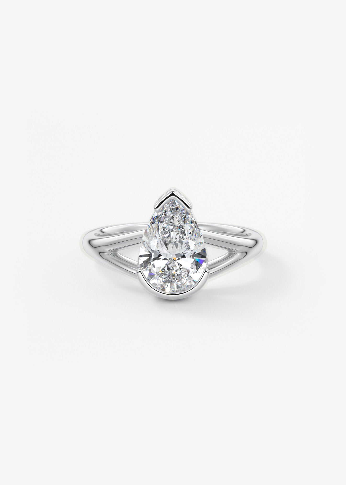 Oval Solitaire With Raised Basket Gallery Lab Grown Diamond Engagement Ring