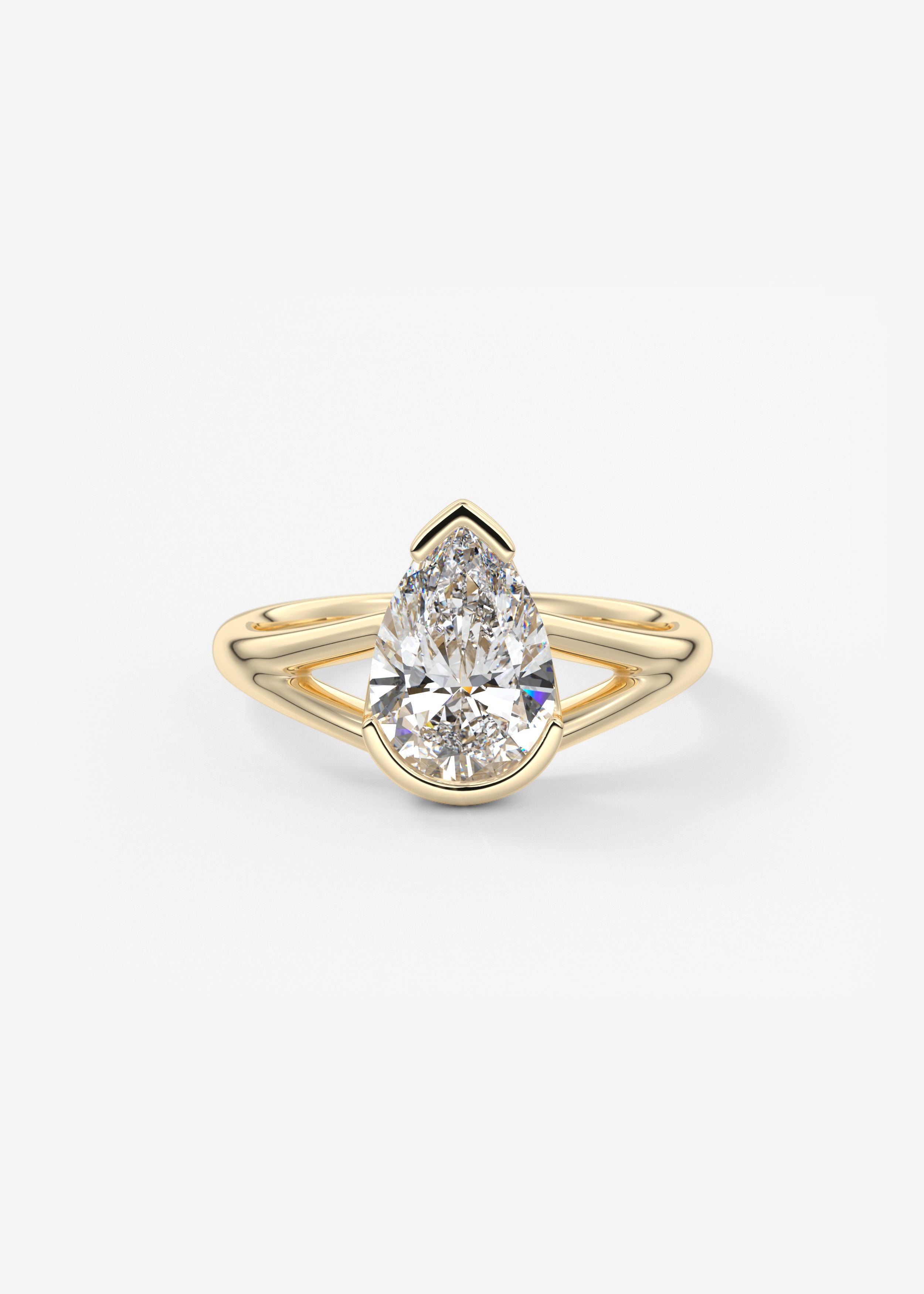 Oval Solitaire With Raised Basket Gallery Lab Grown Diamond Engagement Ring