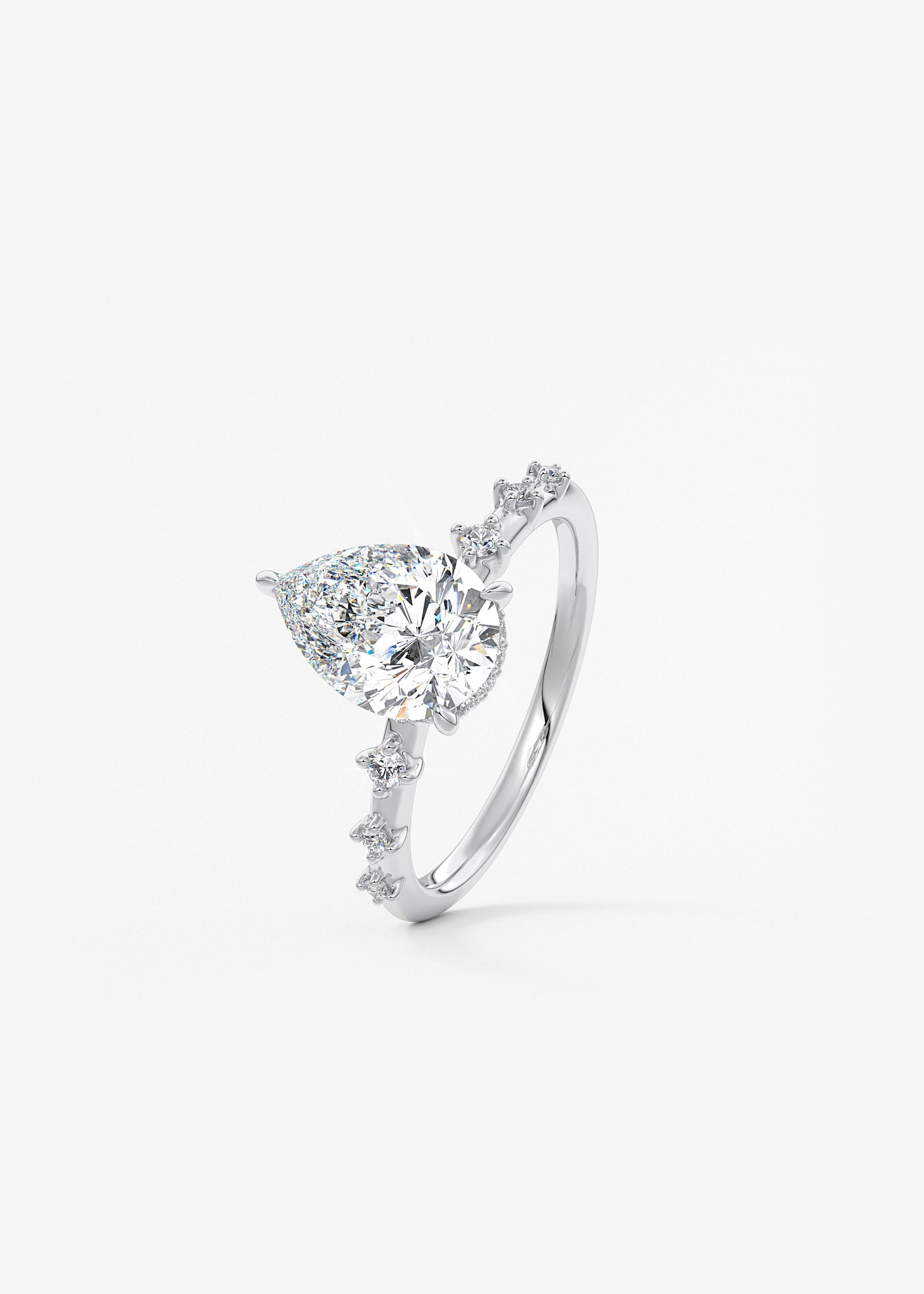 Oval Solitaire With Raised Basket Gallery Lab Grown Diamond Engagement Ring