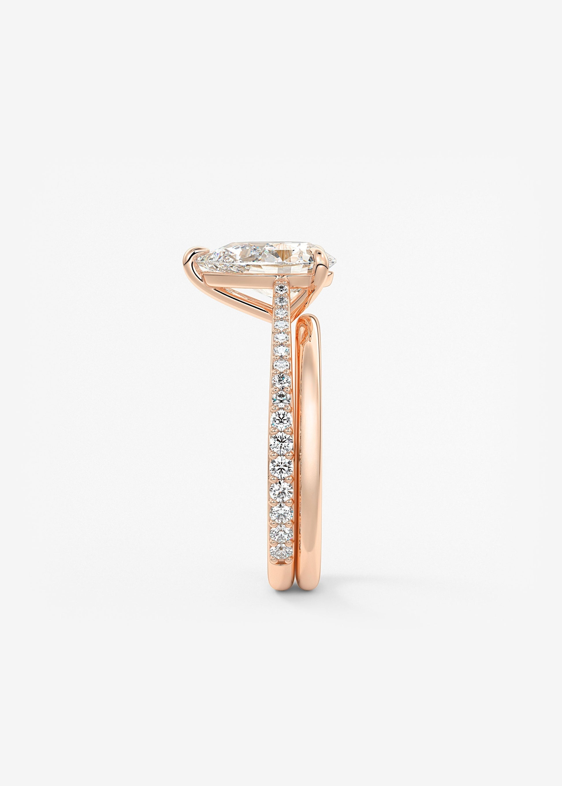Oval Solitaire With Raised Basket Gallery Lab Grown Diamond Engagement Ring