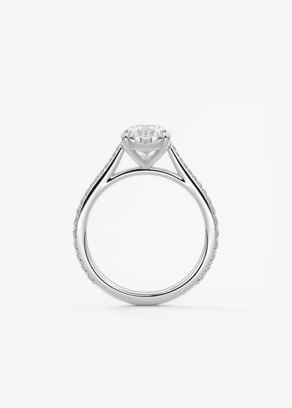 Oval Solitaire With Raised Basket Gallery Lab Grown Diamond Engagement Ring
