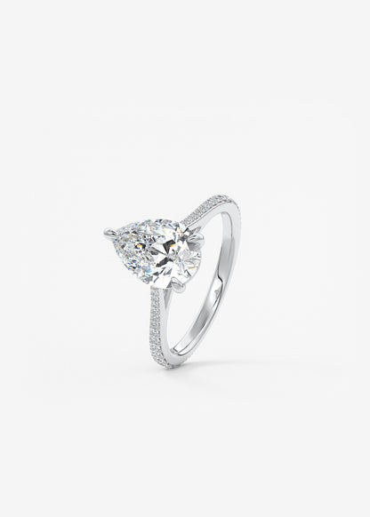 Oval Solitaire With Raised Basket Gallery Lab Grown Diamond Engagement Ring
