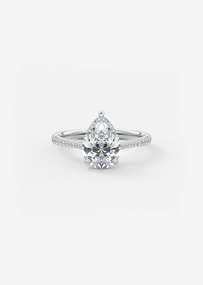 Oval Solitaire With Raised Basket Gallery Lab Grown Diamond Engagement Ring