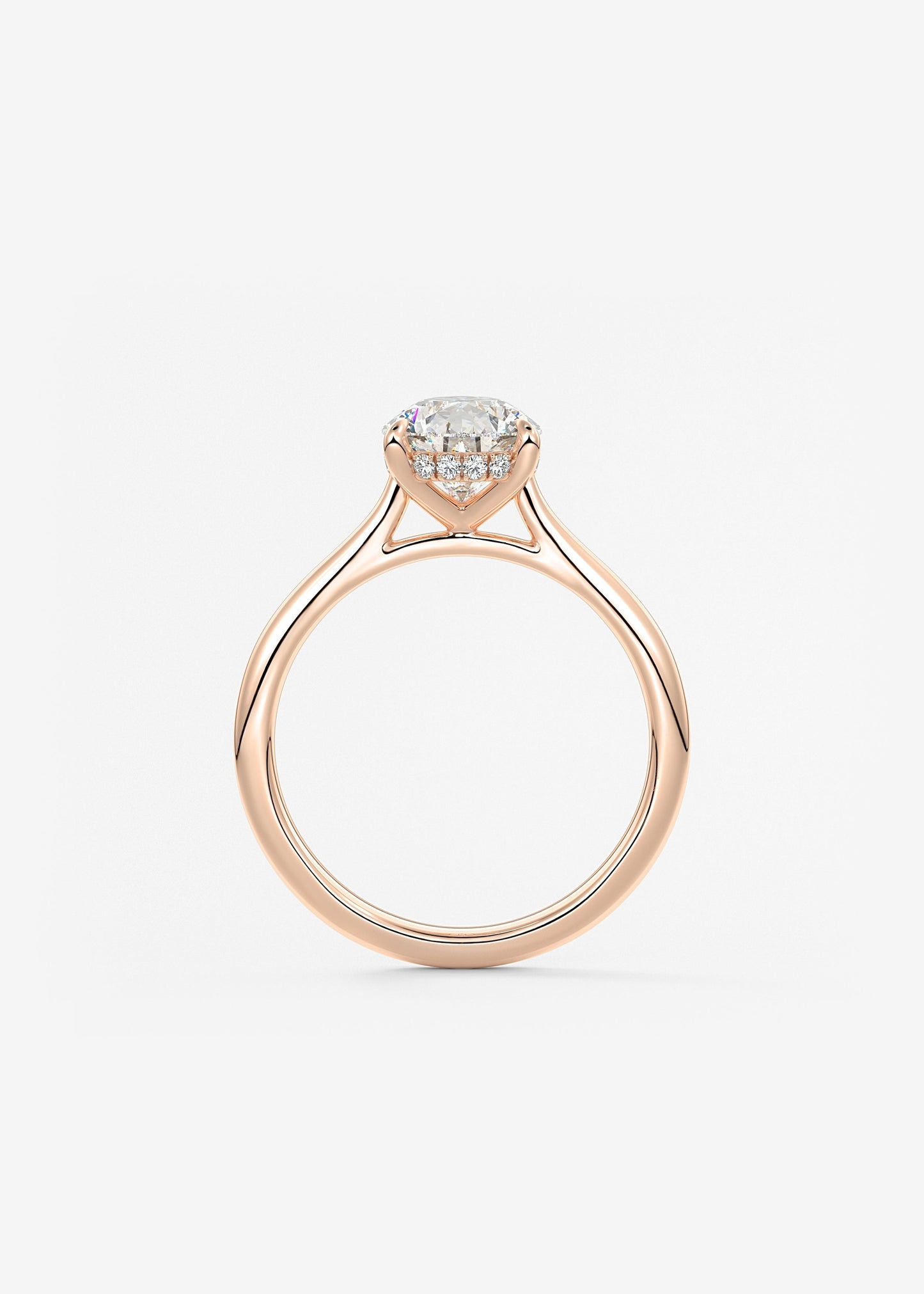 Oval Solitaire With Raised Basket Gallery Lab Grown Diamond Engagement Ring