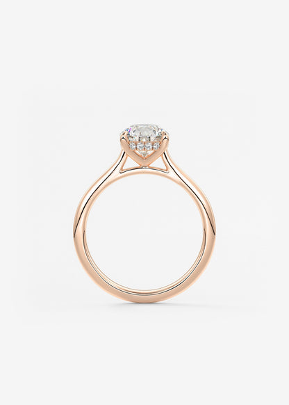 Oval Solitaire With Raised Basket Gallery Lab Grown Diamond Engagement Ring