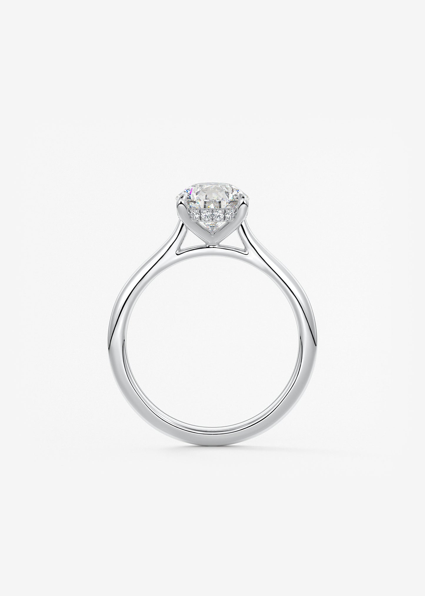 Oval Solitaire With Raised Basket Gallery Lab Grown Diamond Engagement Ring