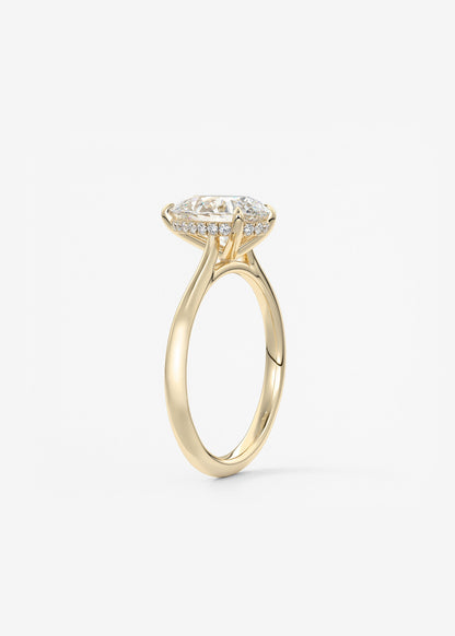 Oval Solitaire With Raised Basket Gallery Lab Grown Diamond Engagement Ring