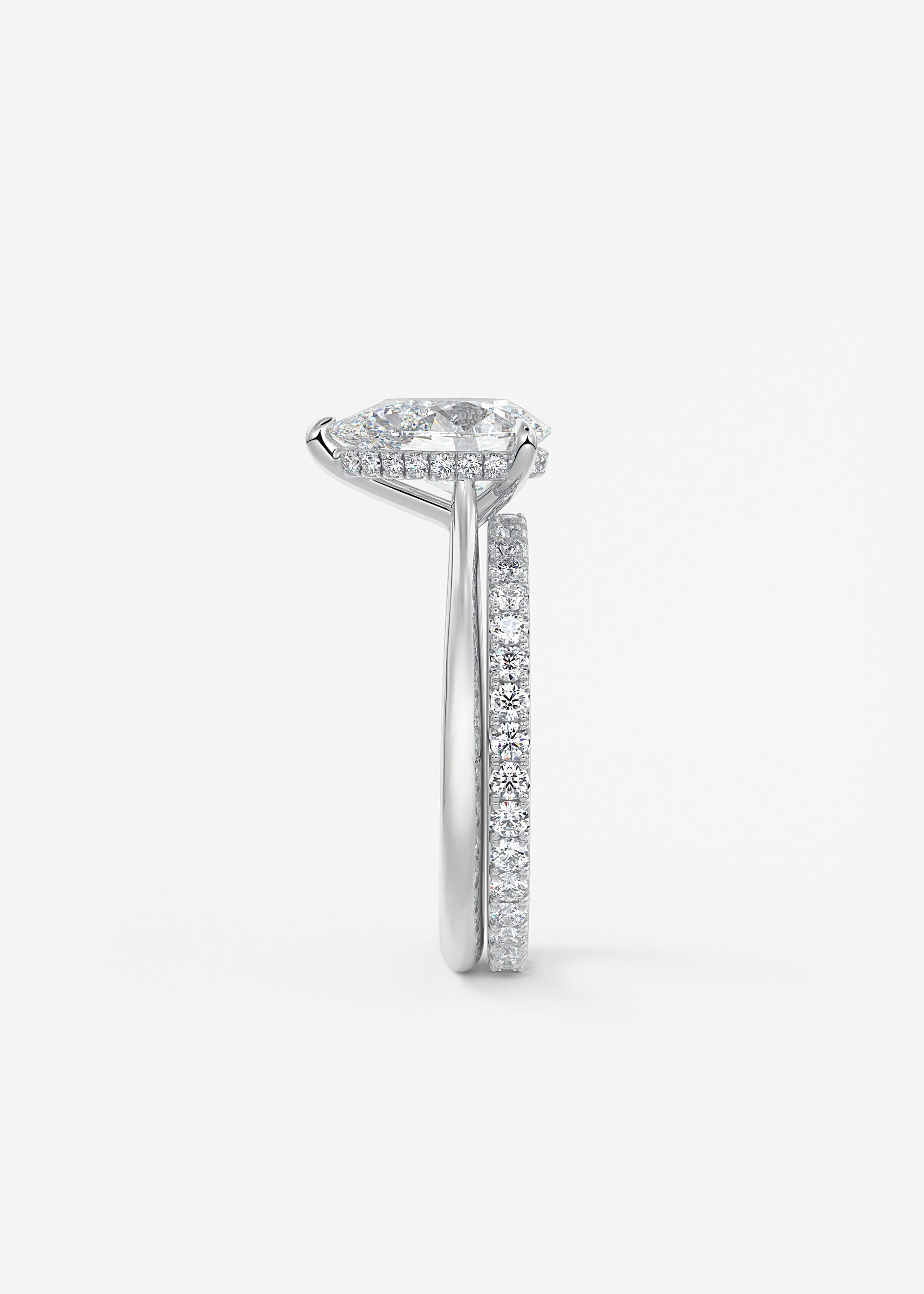 Oval Solitaire With Raised Basket Gallery Lab Grown Diamond Engagement Ring