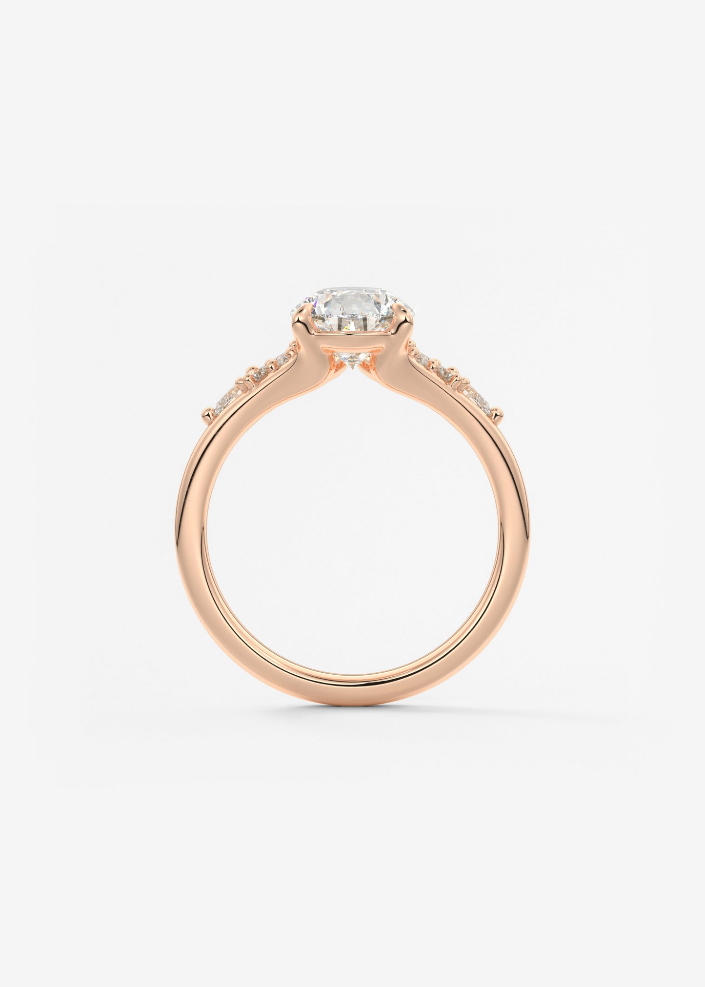 Oval Solitaire With Raised Basket Gallery Lab Grown Diamond Engagement Ring