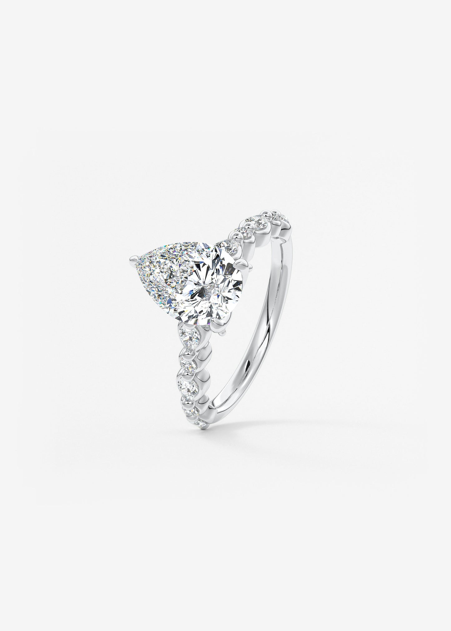 Oval Solitaire With Raised Basket Gallery Lab Grown Diamond Engagement Ring