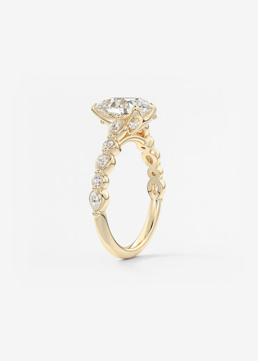 Oval Solitaire With Raised Basket Gallery Lab Grown Diamond Engagement Ring