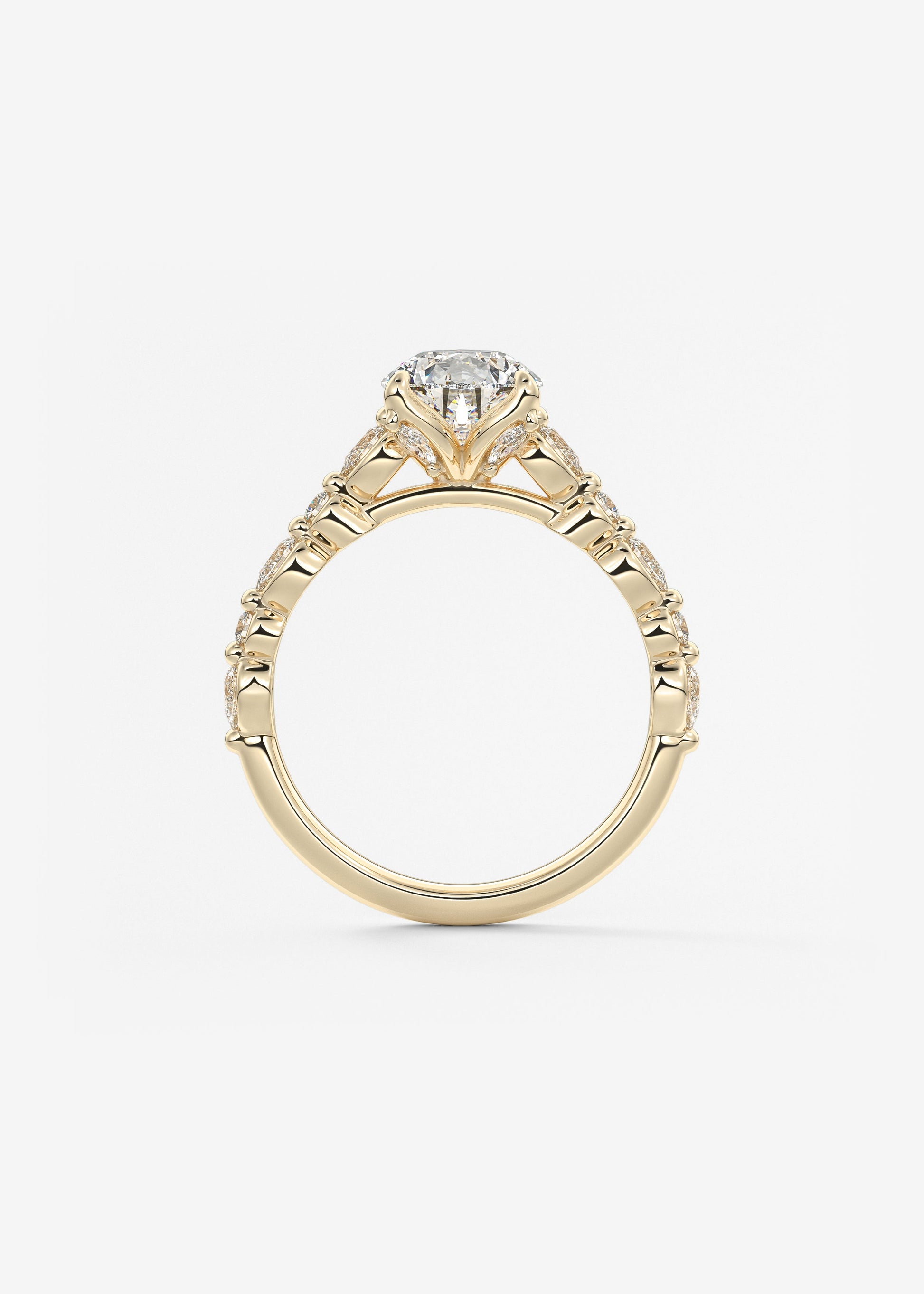 Oval Solitaire With Raised Basket Gallery Lab Grown Diamond Engagement Ring