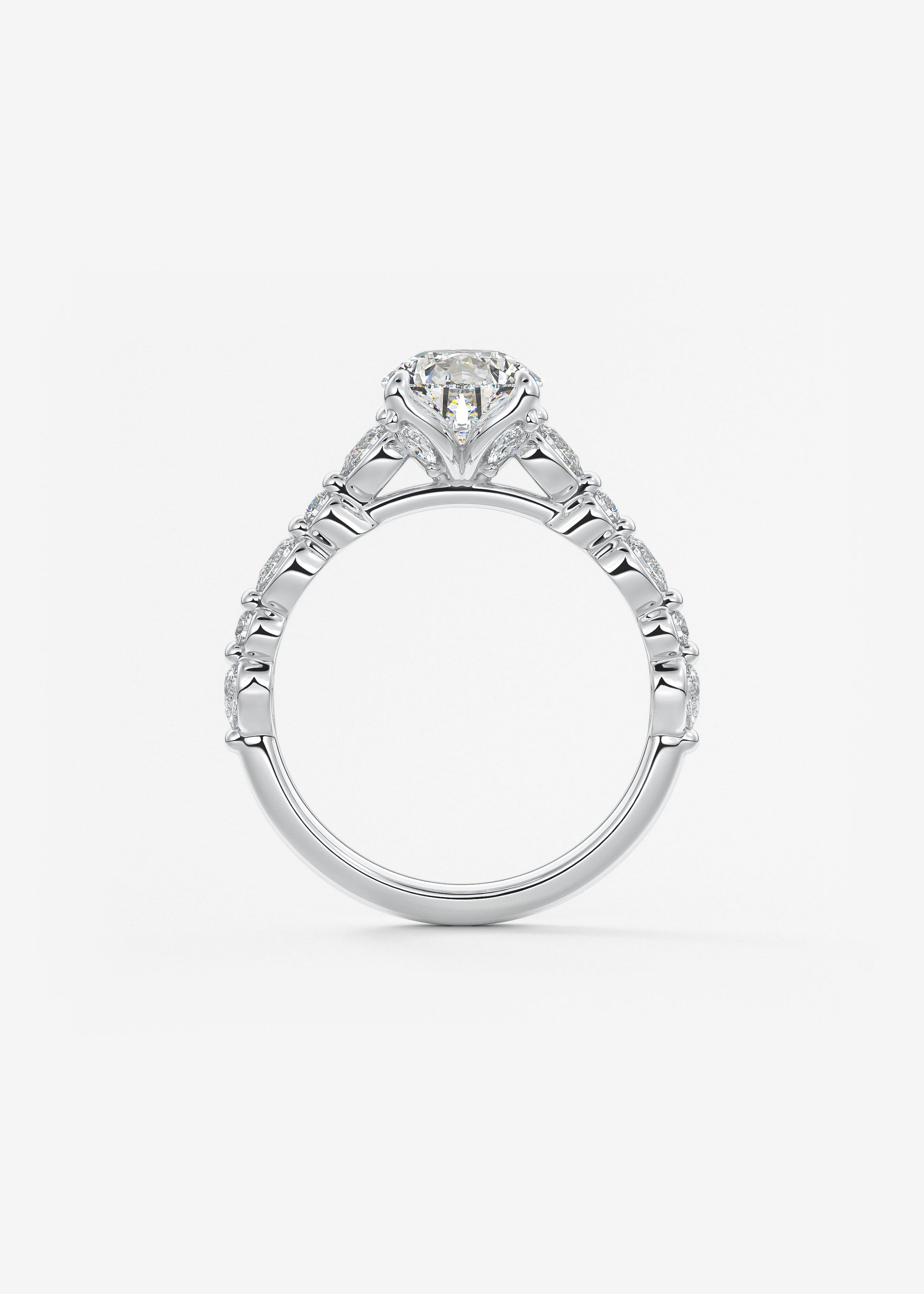Oval Solitaire With Raised Basket Gallery Lab Grown Diamond Engagement Ring
