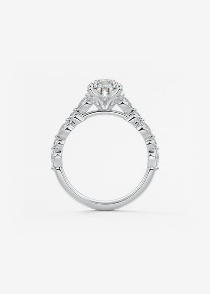Oval Solitaire With Raised Basket Gallery Lab Grown Diamond Engagement Ring